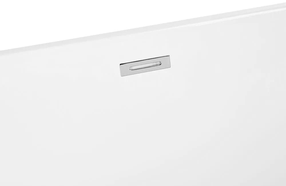 Banheira oval autónoma em acrílico branco 169 x 80 cm GOCTA Beliani