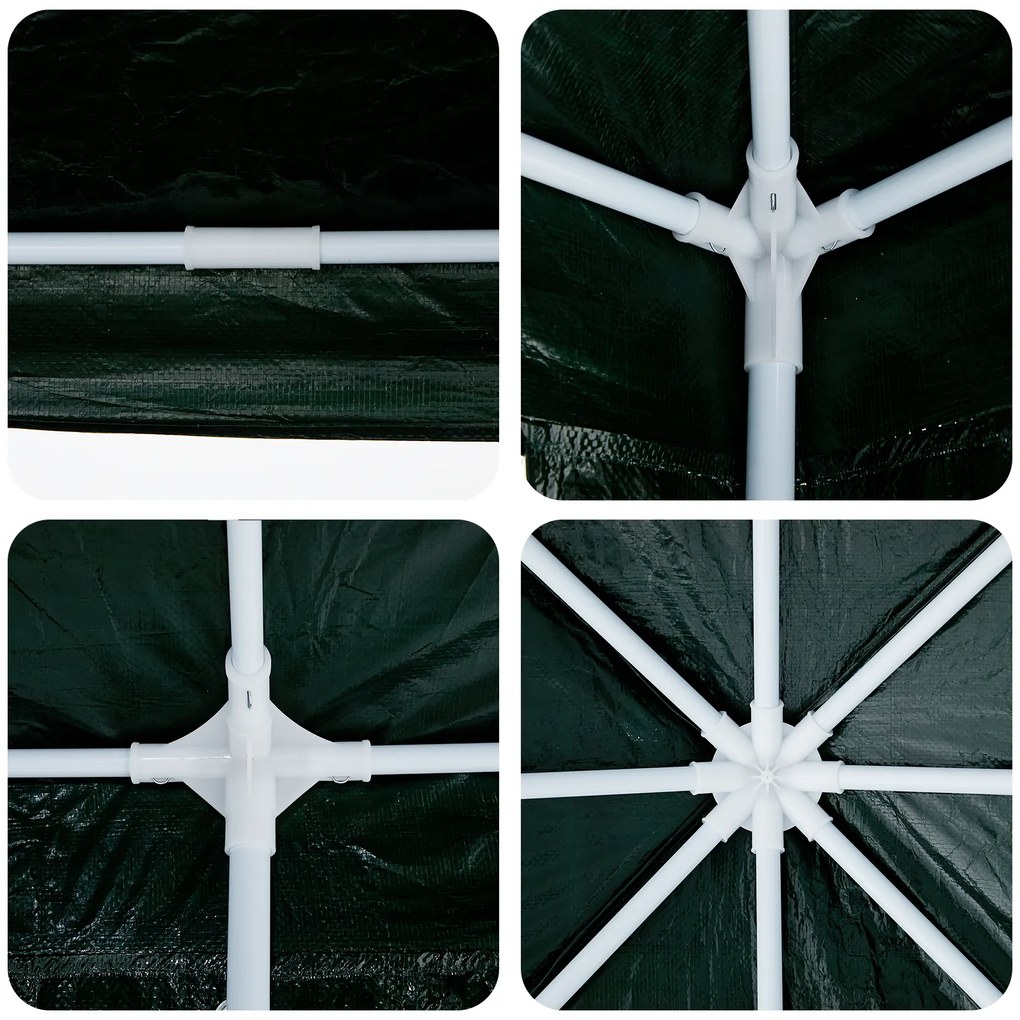 Tenda de Festa com 12 Paredes Verde 8x4 m PE