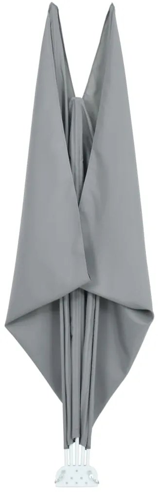 Toldo lateral dobrável para terraço 300x150 cm cinzento