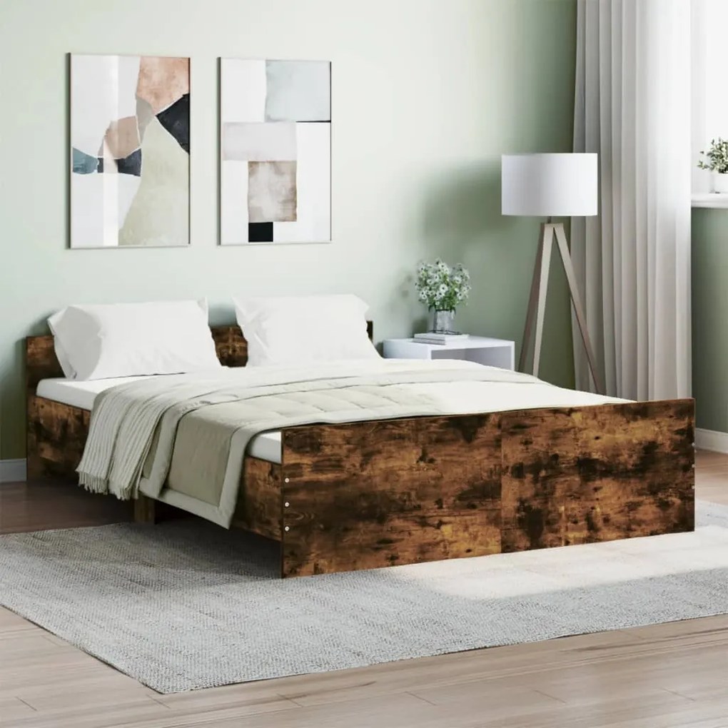 Estrutura de Cama Moona - 135x190 cm - Madeira Rustica - Design Modern