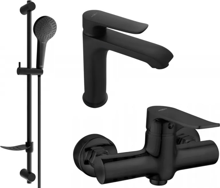 Mexen Pecos DF05 conjunto de chuveiro, preto - 72704DF05-70