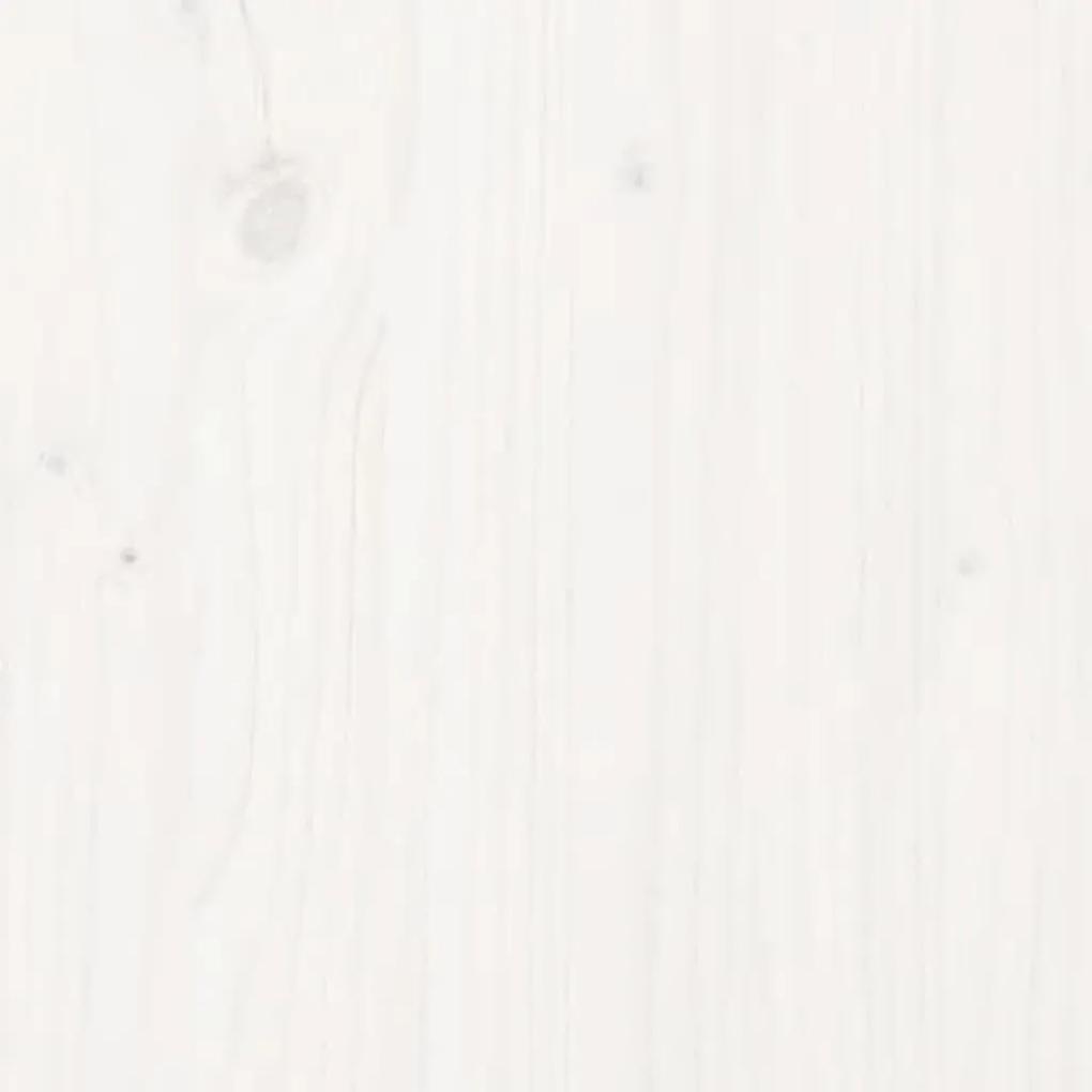 Mesa de cabeceira 40x31x35,5 cm madeira de pinho maciça branco