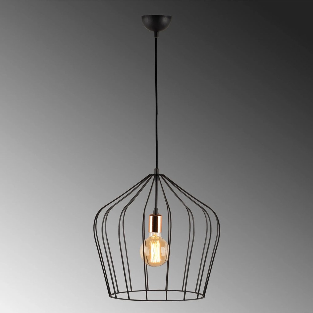 Candeeiro de Teto Fellini – Preto – 39 cm