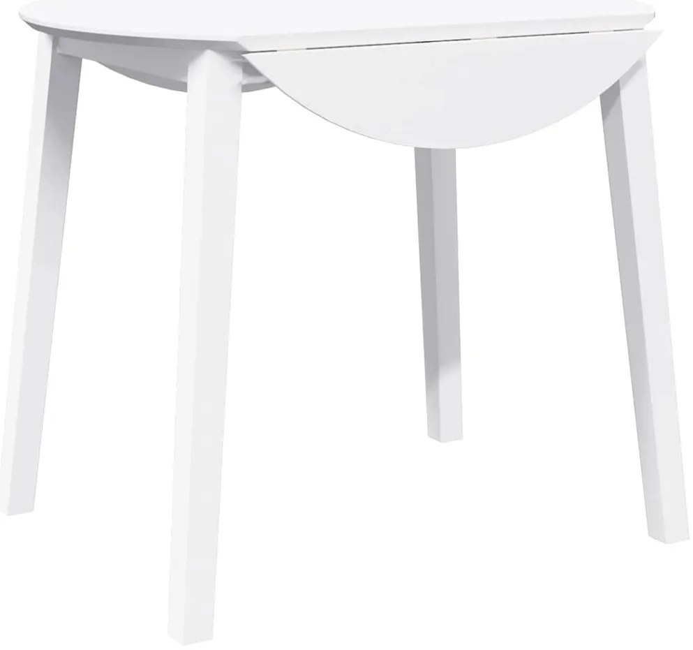 Mesa de jantar madeira seringueira maciça branco