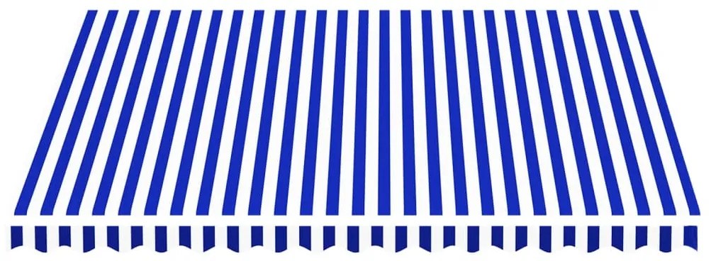 Tecido de substituição para toldo 4x3,5 m azul e branco