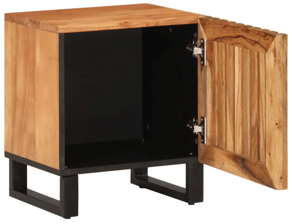 Mesa de cabeceira 40x34x46 cm madeira de acácia maciça