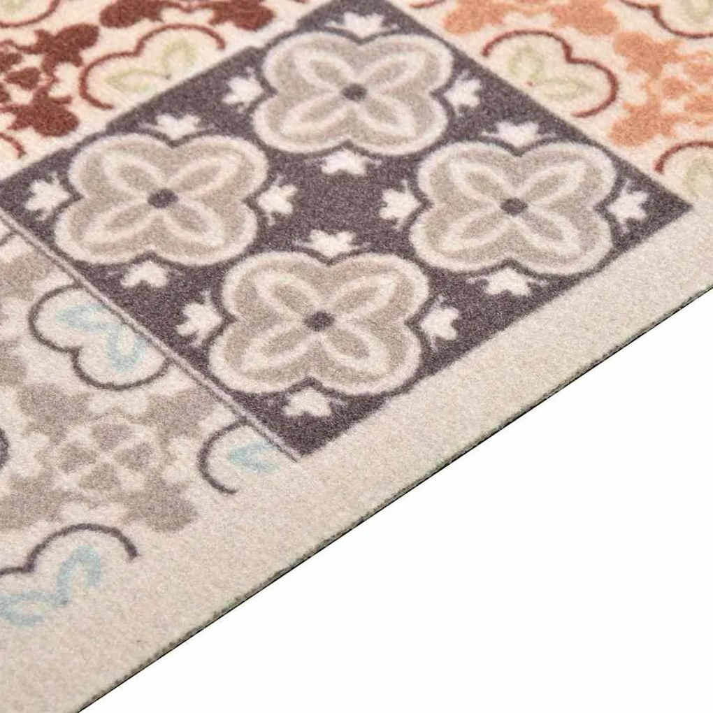 Tapete de cozinha lavável com design mosaico colorido 60x180 cm