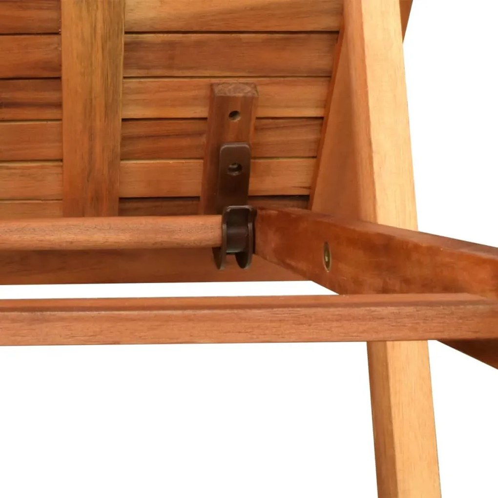 Espreguiçadeira com mesa madeira acácia maciça