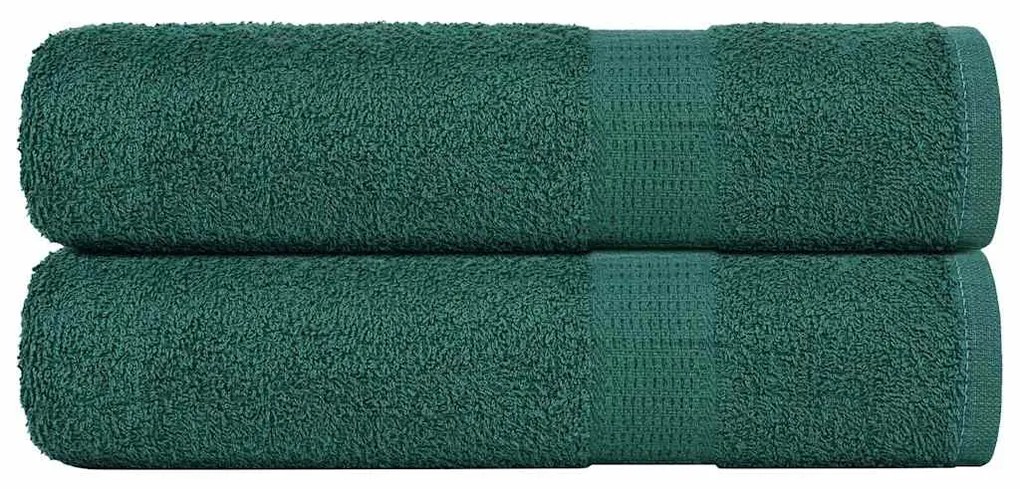 Toalhas de banho 2pcs 70x140 cm 360 gsm 100% algodão verde