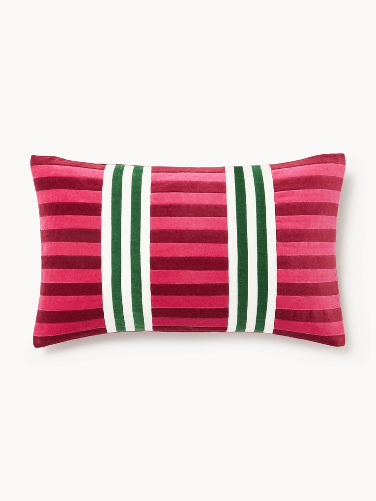 Capa de almofada de retalhos em veludo Tete