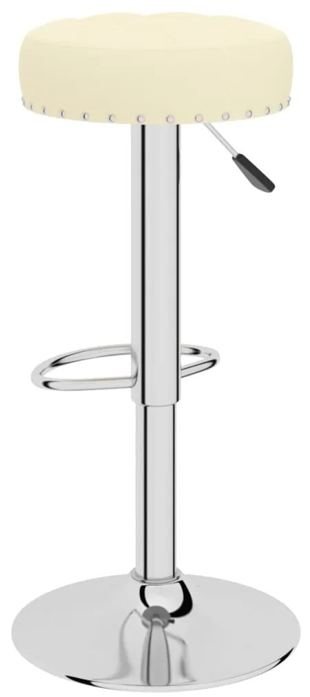 Bancos de bar 2 pcs tecido cor creme