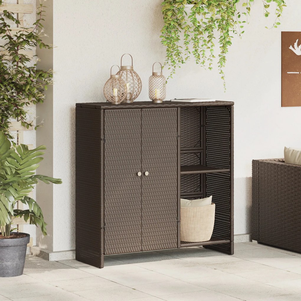 Armário de Armazenamento vidaXL Castanho 100x36x102 cm Rattan