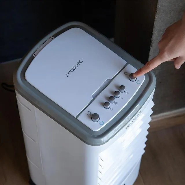 Climatizador evaporativo de 65 W EnergySilence 3500 Cool Compact , capacidade do depósito de 3,5 L, 3 velocidades e oscilação