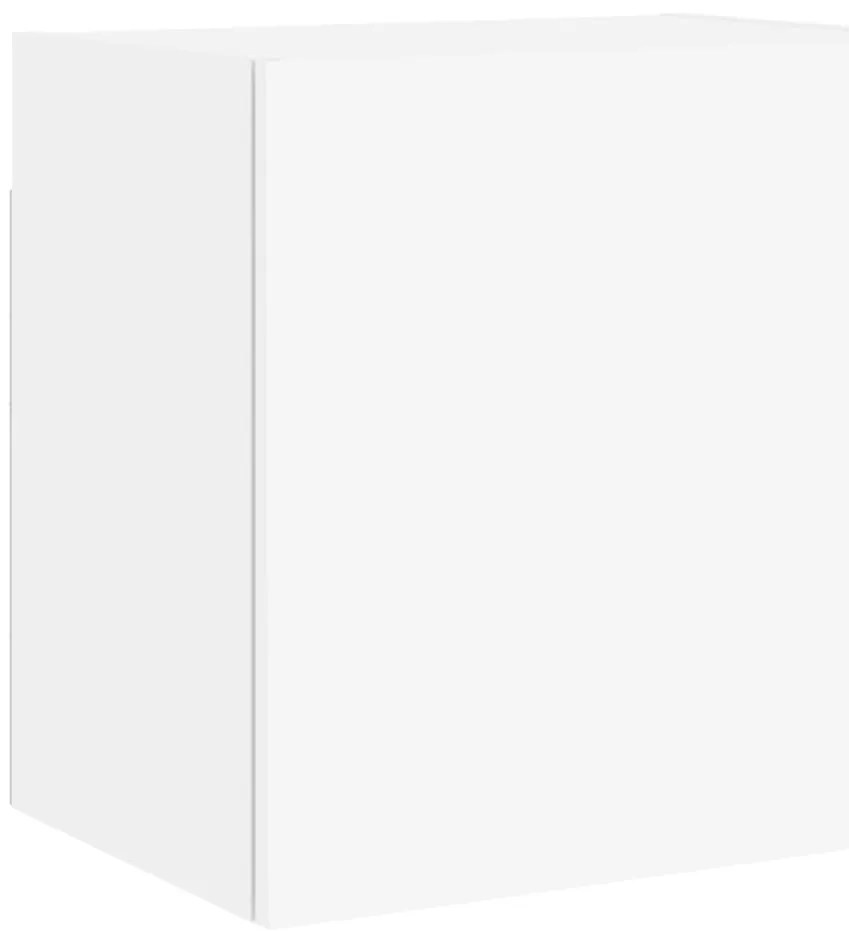 Móveis parede p/ TV 2pcs 40,5x30x40 cm derivados madeira branco