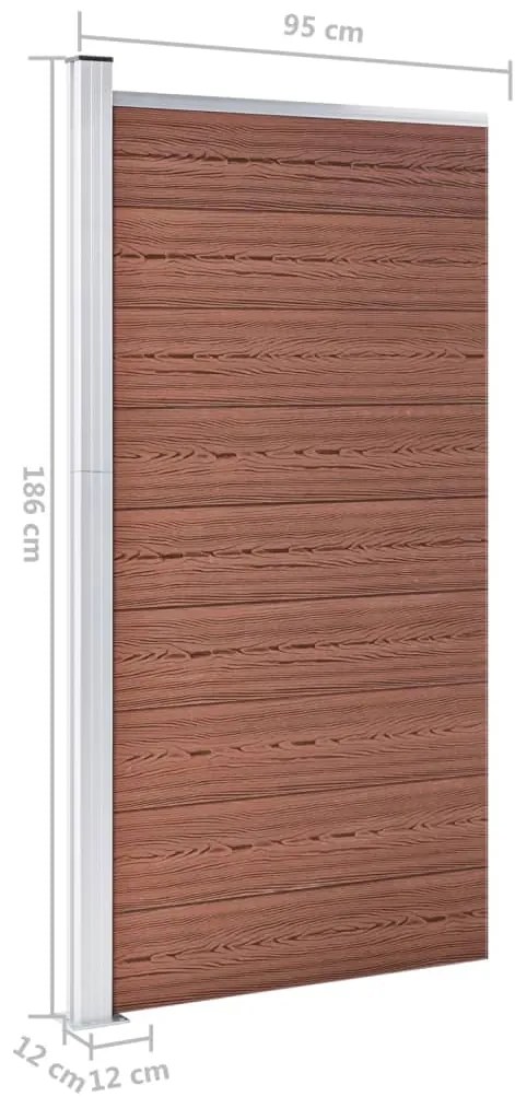 Painel de cerca 95x186 cm WPC castanho