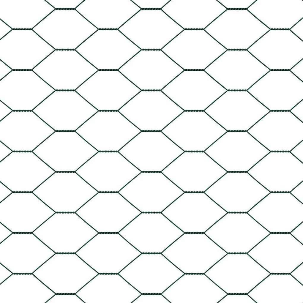 Cerca Hexagonal vidaXL Verde 0.8x25 m Aço