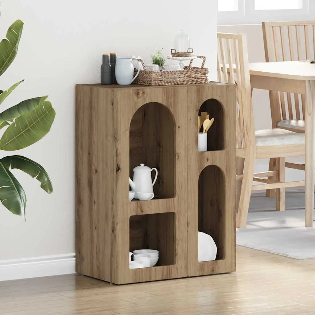 vidaXL Buffet Carvalho Artesanal 59 x 35 x 80.5 cm Madeira processada