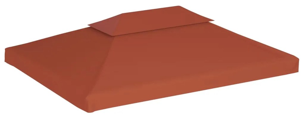 Cobertura gazebo c/ 2 camadas 310 g/m² 4x3 m terracota