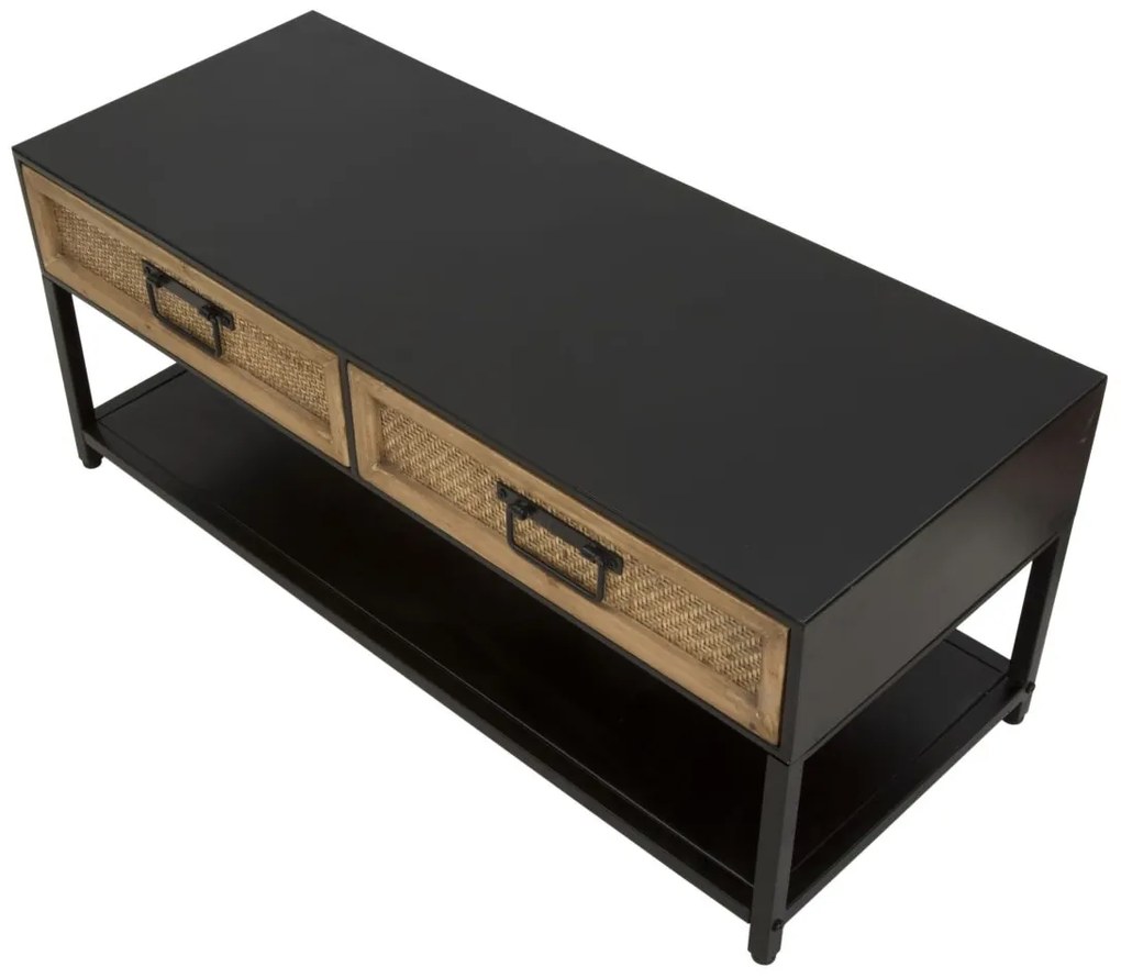 MÓVEL DE TV HANOI 95X38X38 CM CASTANHO E PRETO