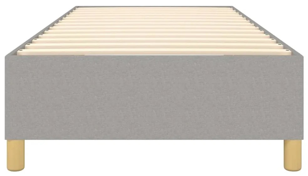 Estrutura de cama sem colchão 90x200 cm tecido cinzento-claro
