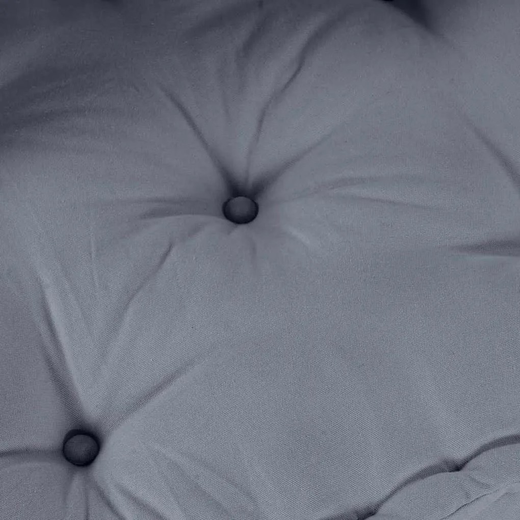 Sofá Pouf Modular para 2 Pessoas que se Transforma em Tecido Cinza