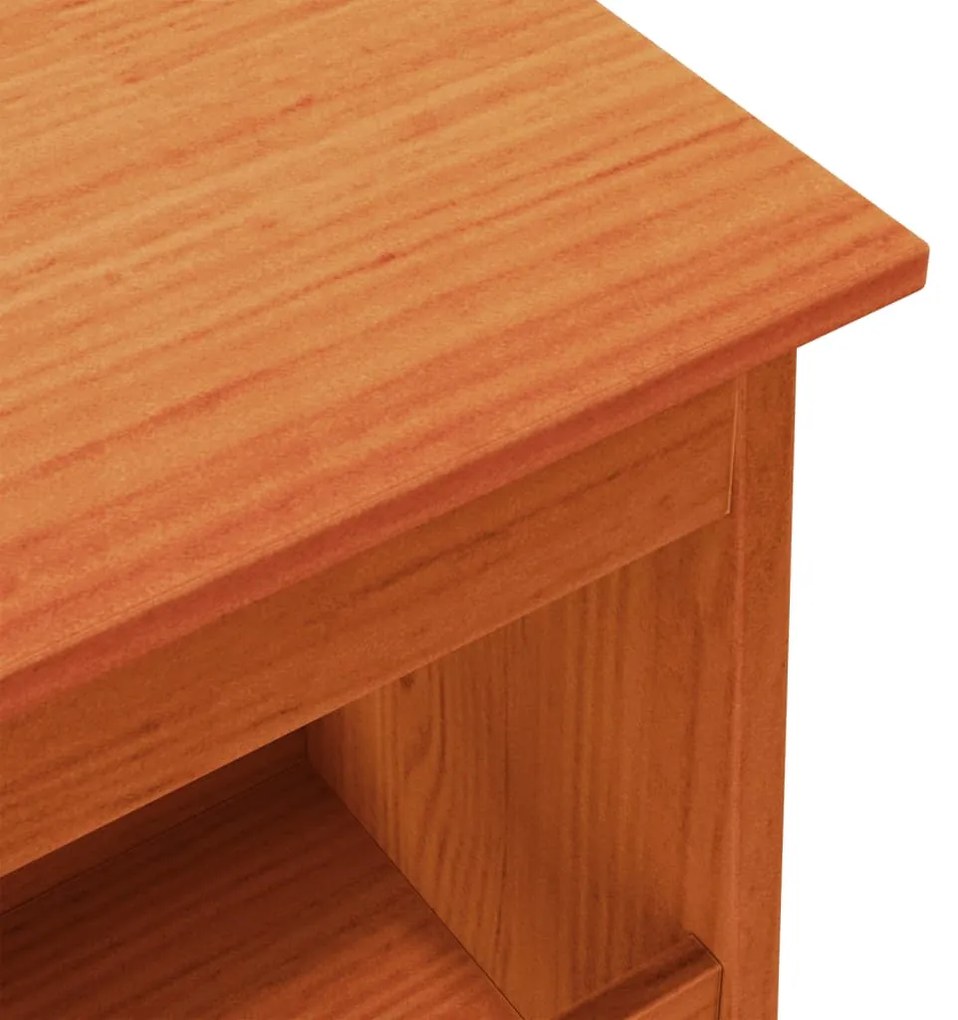 Banco de corredor 60x28x45 cm pinho maciço castanho cera