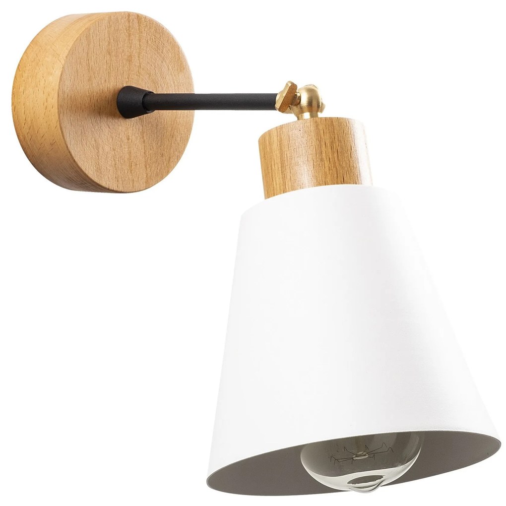 Candeeiro de Parede Manavgat – Branco – Diâmetro 14 cm, Altura 25 cm