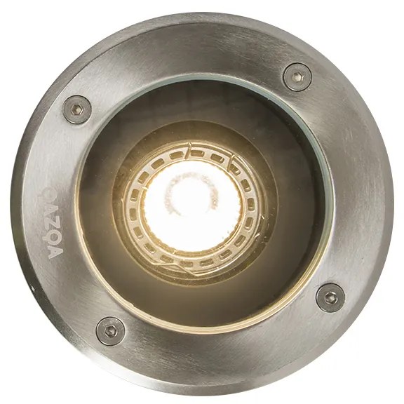 Conjunto de 6 spots de exterior modernos em aço inoxidável IP65 ajustáveis - Delux