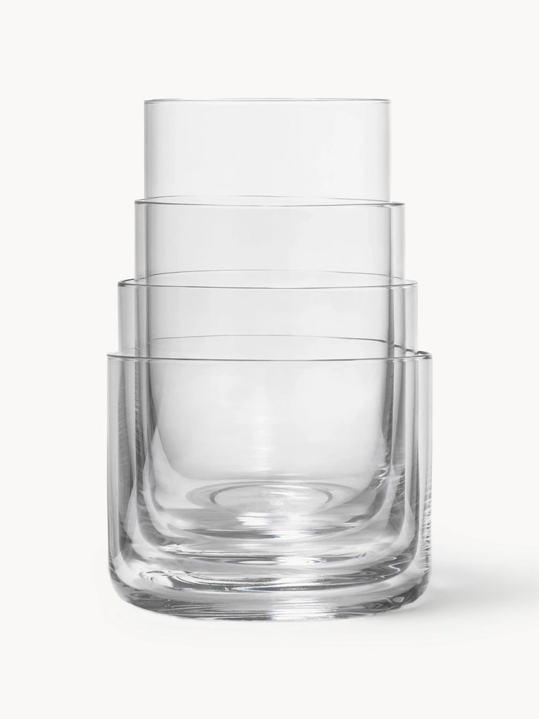 Copos de cristal Nesting, conjunto de 4