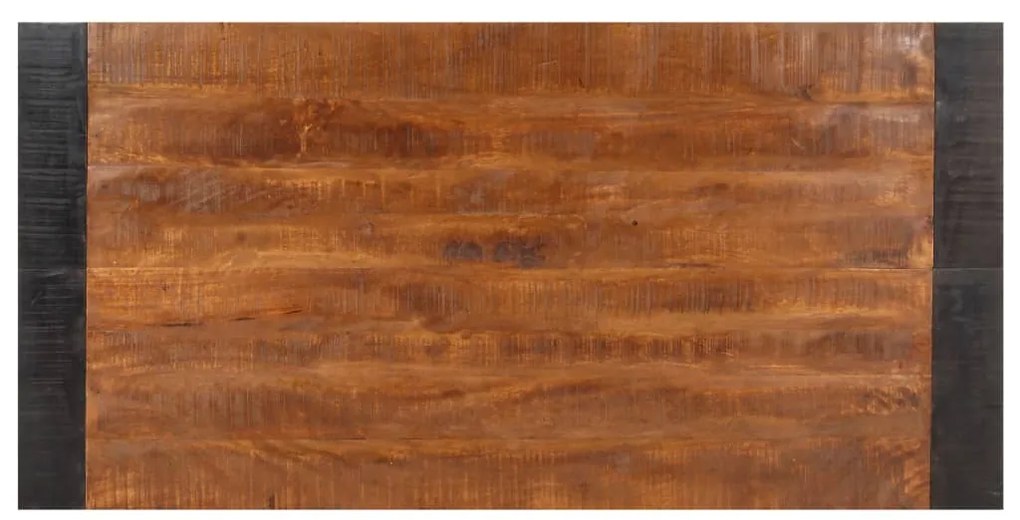 Mesa de jantar 140x70x76 cm madeira de mangueira áspera maciça