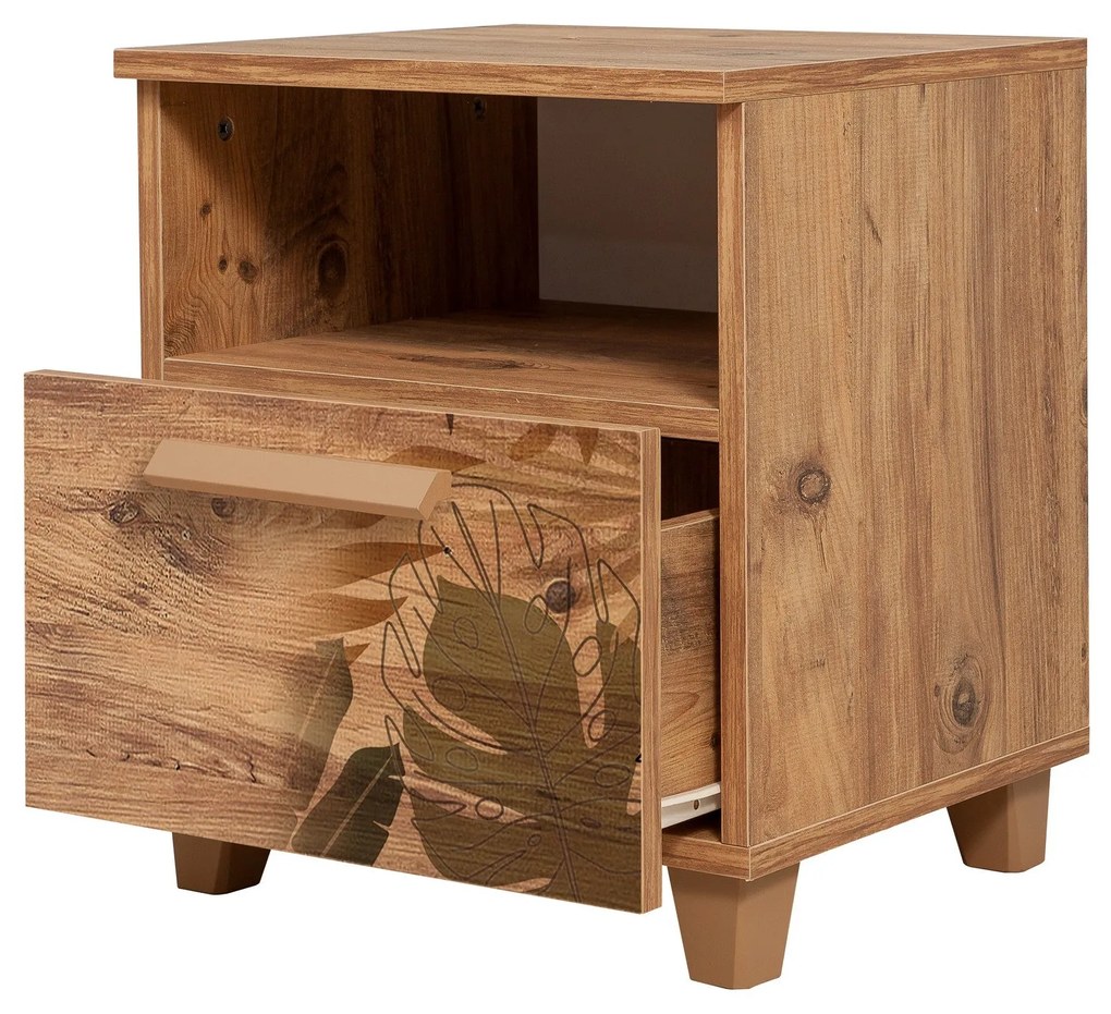Mesa de Cabeceira Leva Alfa – Pinho Atlântico – 45x52x40 cm