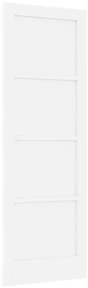 Porta Interior "ORKDAL" Branca 73.5x211x4 cm Madeira Sólida de Pinheir