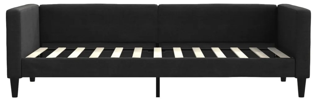 Sofá-cama com gavetão 80x200 cm tecido preto