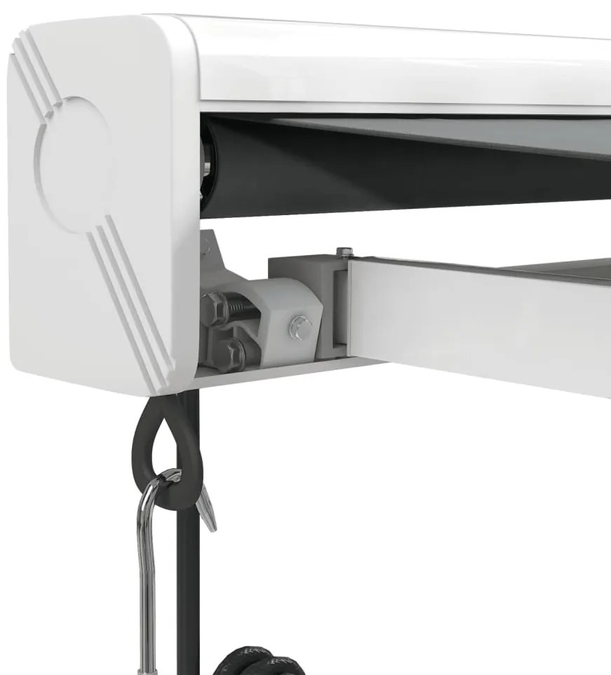 Toldo retrátil 4x3 m tecido e alumínio antracite