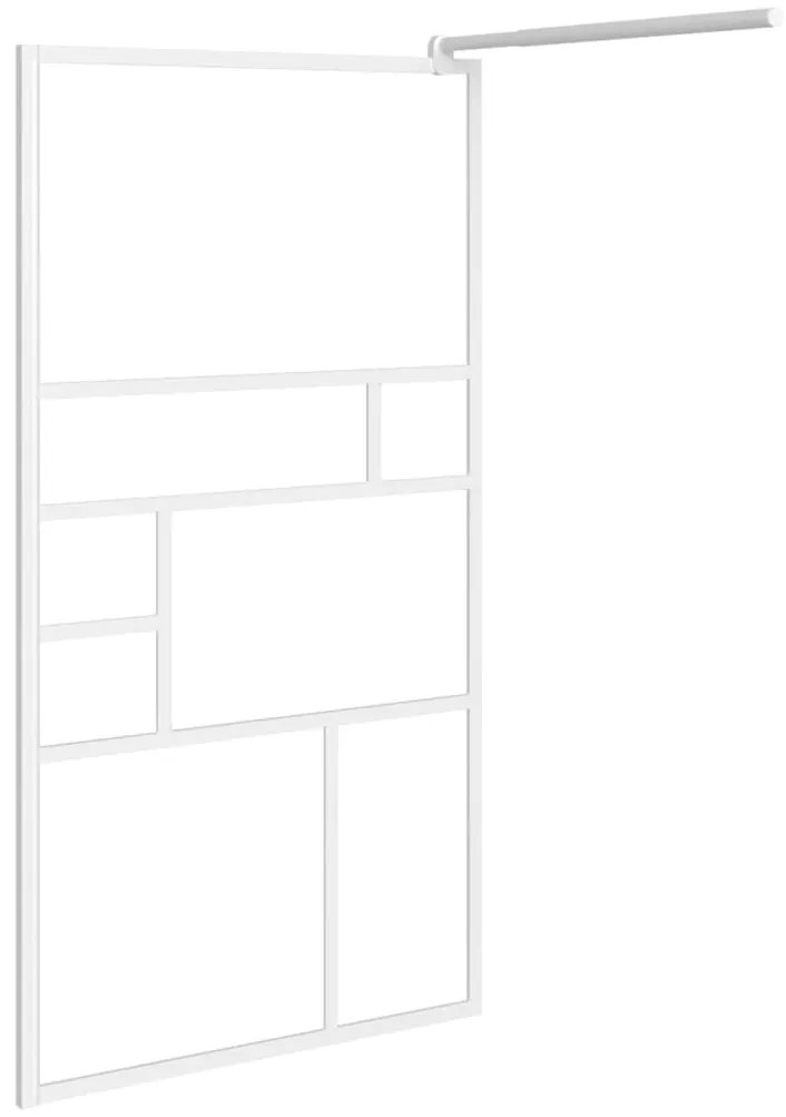 Divisória de chuveiro 90x195 cm vidro ESG branco