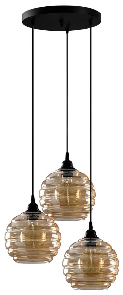 Chandelier Gold – Preto e Dourado – 44 x 44 cm