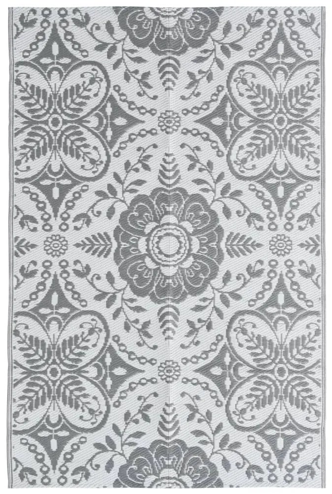 vidaXL Tapete de exterior 190x290 cm ARAKIL PP cinzento-claro