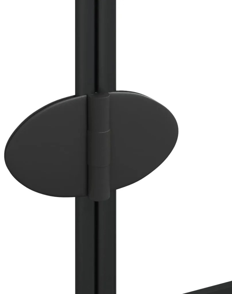 Divisória de chuveiro dobrável ESG 100x140 cm preto