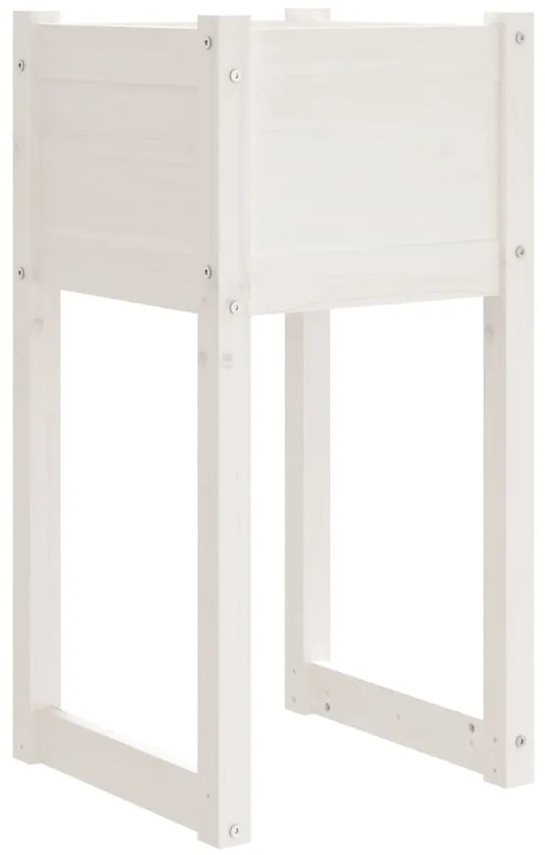 Vasos/floreiras 2 pcs 40x40x81 cm pinho maciço branco