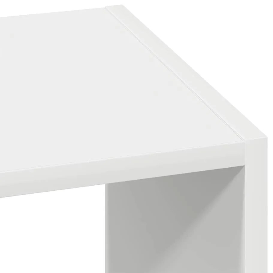 Estantes 2 pcs empilháveis 30x30x80 cm derivados madeira branco