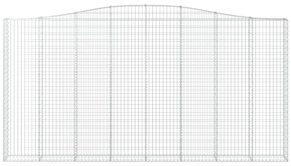 Cestos gabião arqueados 3pcs 400x30x200/220cm ferro galvanizado