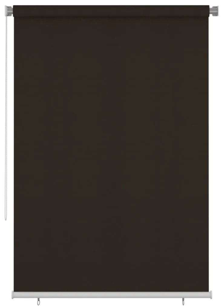 Estore de rolo para exterior PEAD 160x230 cm castanho