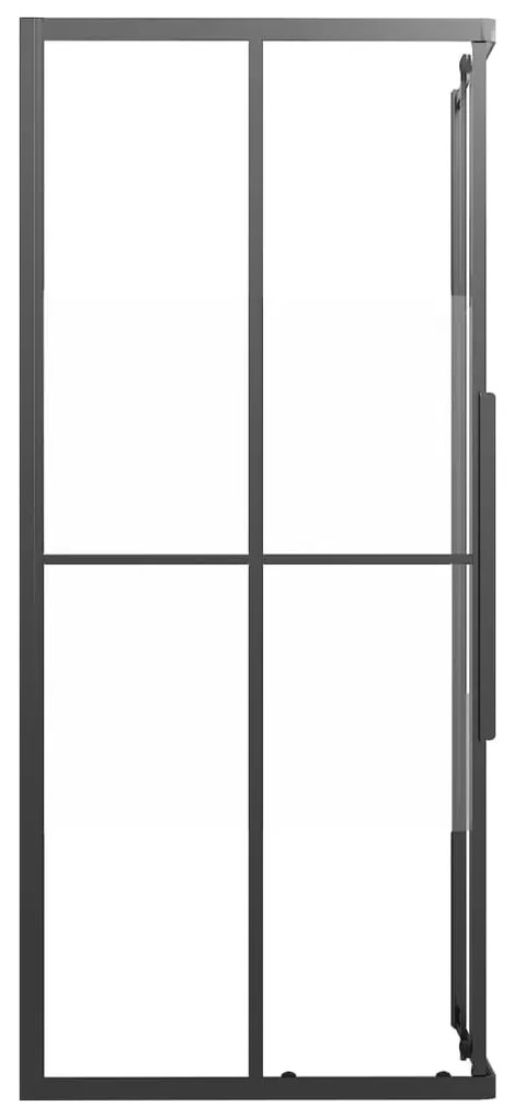 Cabine de duche ESG semiopaco 80x70x180 cm preto