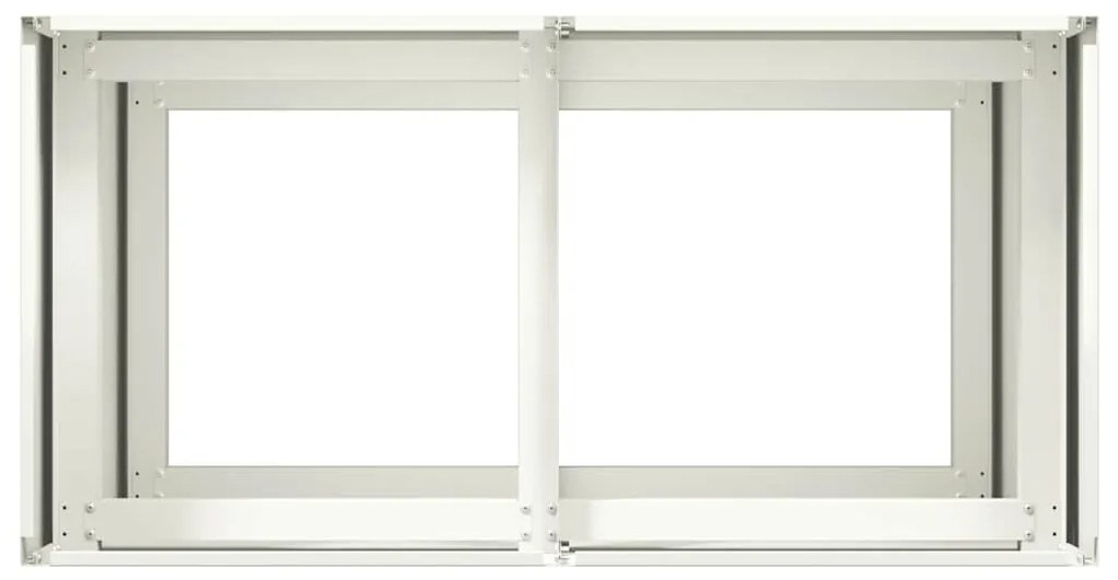 Vaso floreira 80x40x80 cm aço laminado a frio branco