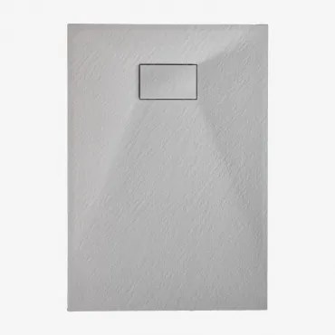 Base De Duche Em Resina Smc Retangular Antiderrapante E Extraplano Soho Cinza Claro & 90 X 70 Cm - Sklum