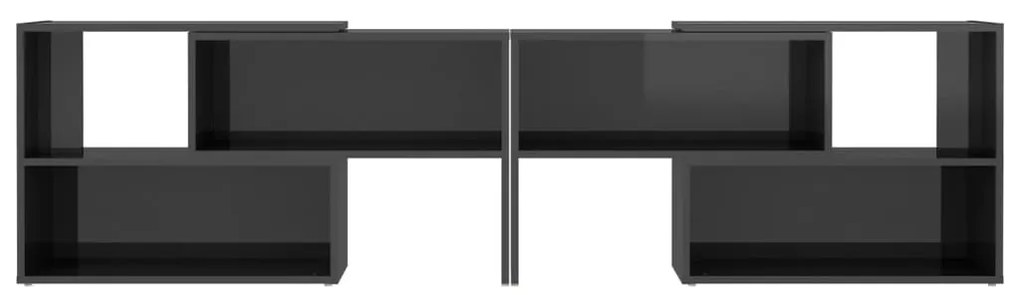 Móvel de TV 149x30x52 cm derivados de madeira cinza brilhante