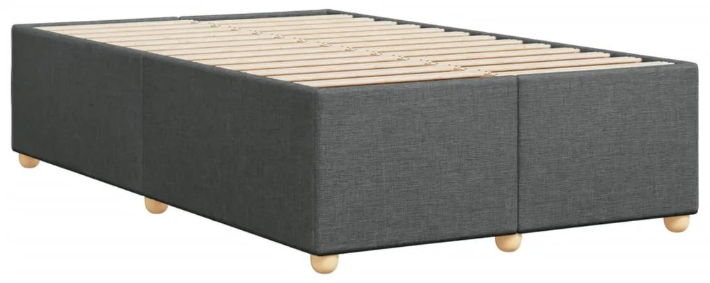 Estrutura de cama sem colchão cinza escuro 120x190 cm tecido