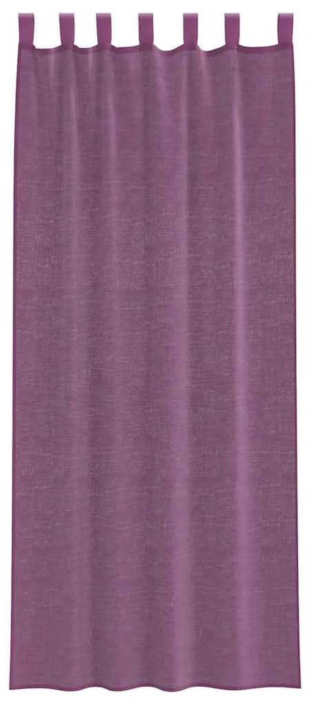 Cortinas de voile com laços 2 pcs roxo 140x260 cm