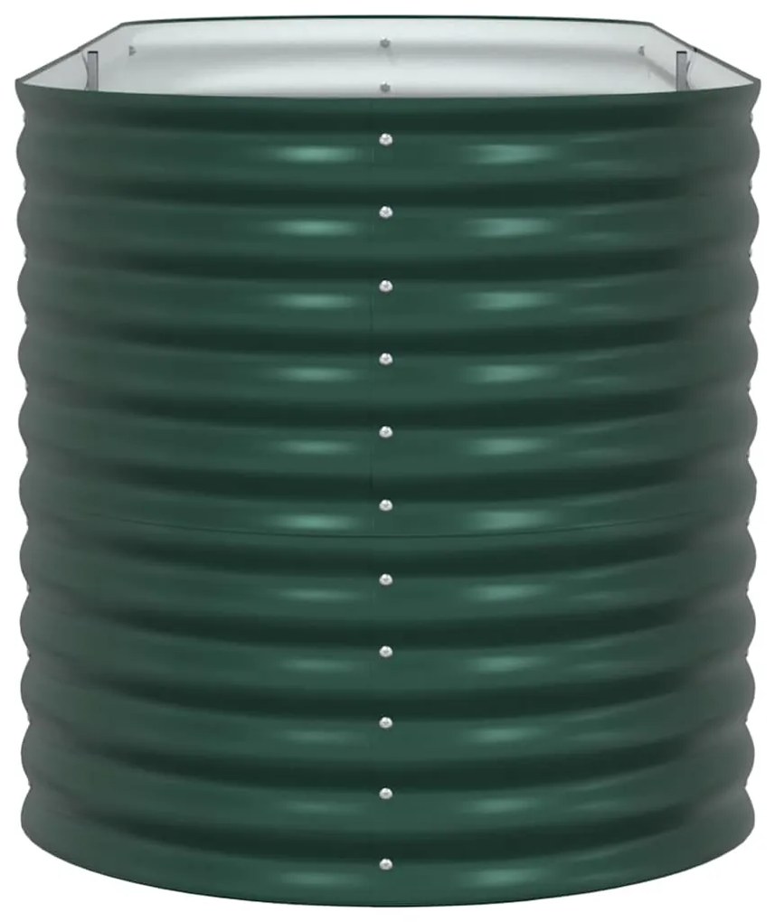 Canteiro Elevado vidaXL Verde 240x80x81 cm Aço Galvanizado