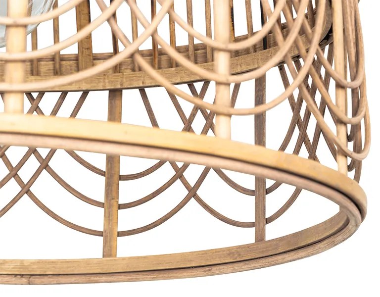 Candeeiro de suspensão oriental em vime 44 cm - Michelle